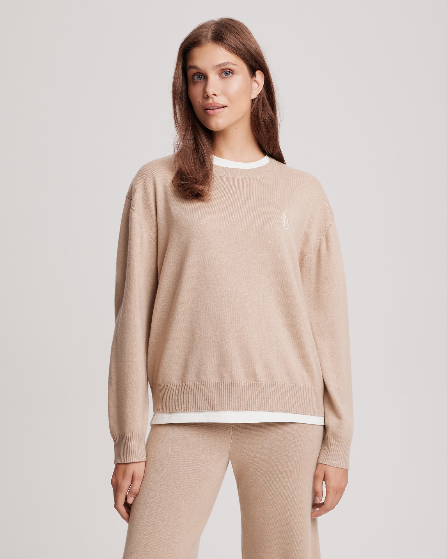 Beige knitted set, Beige — photo 2