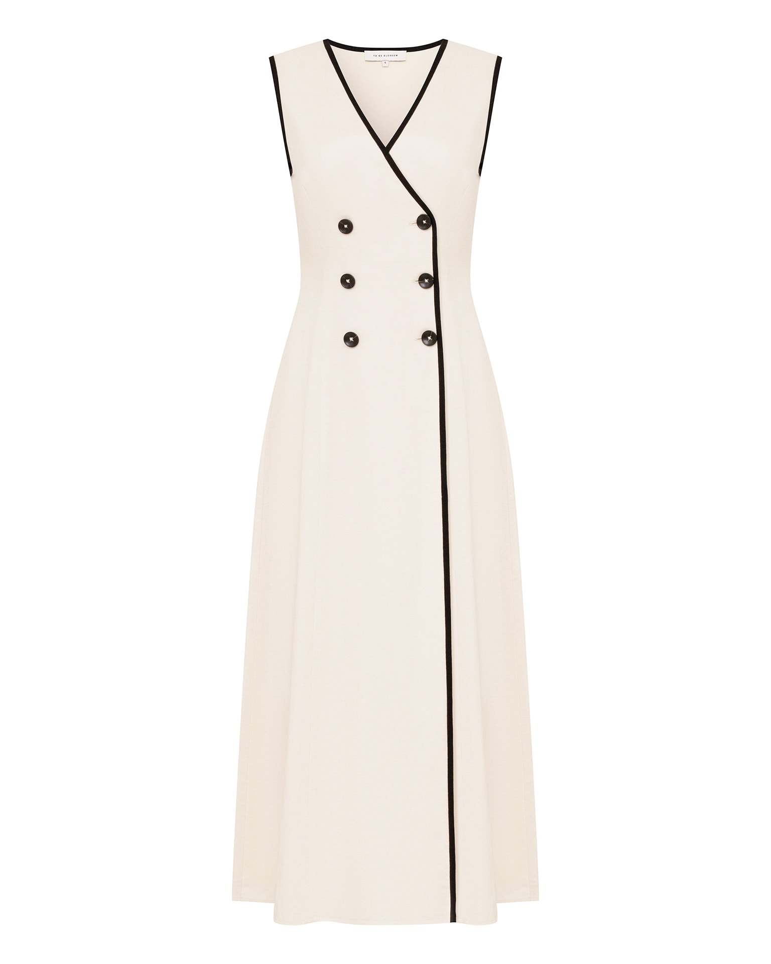Linen beige dress, Beige — photo 7