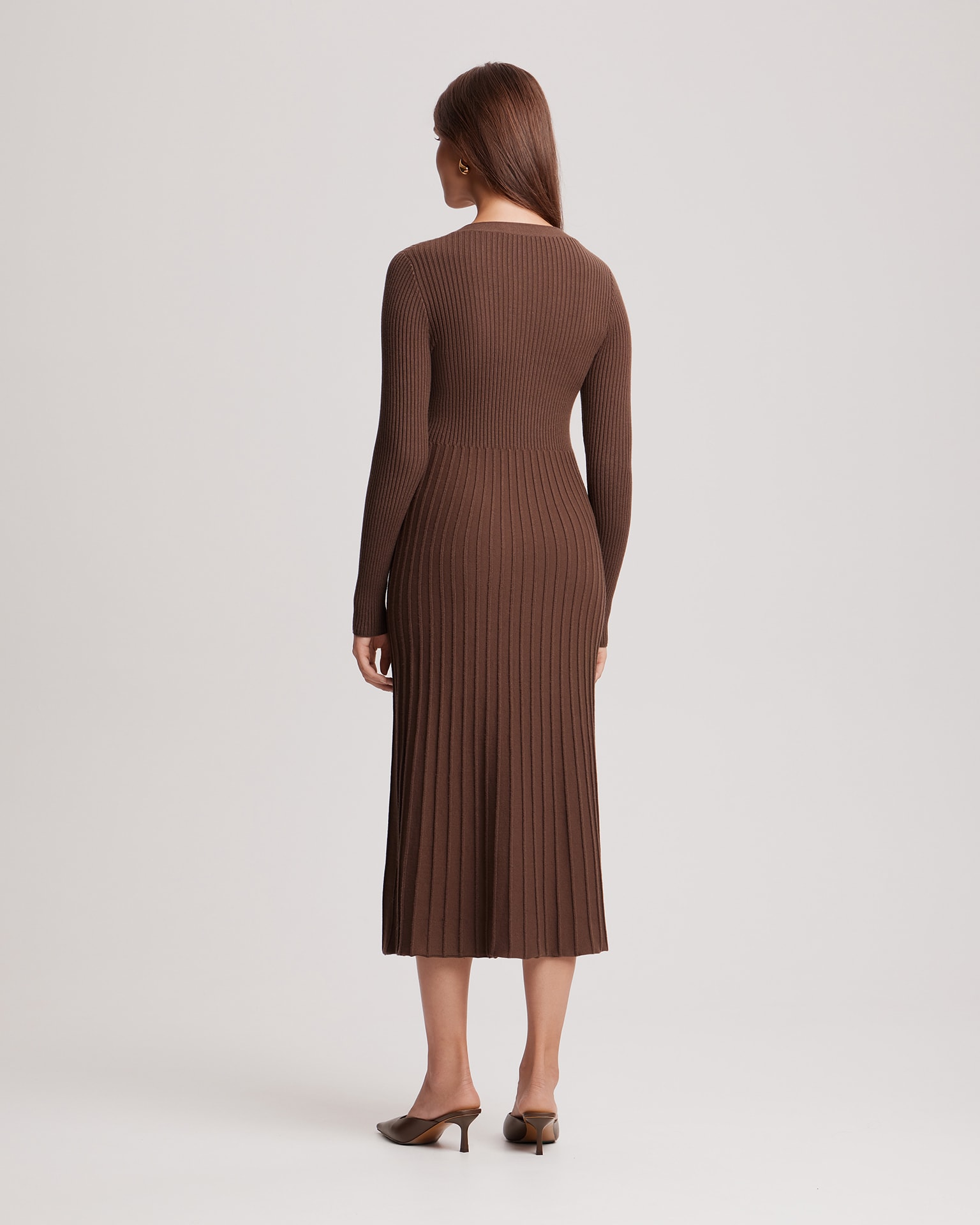 Chocolate knit dress, Brown — photo 3