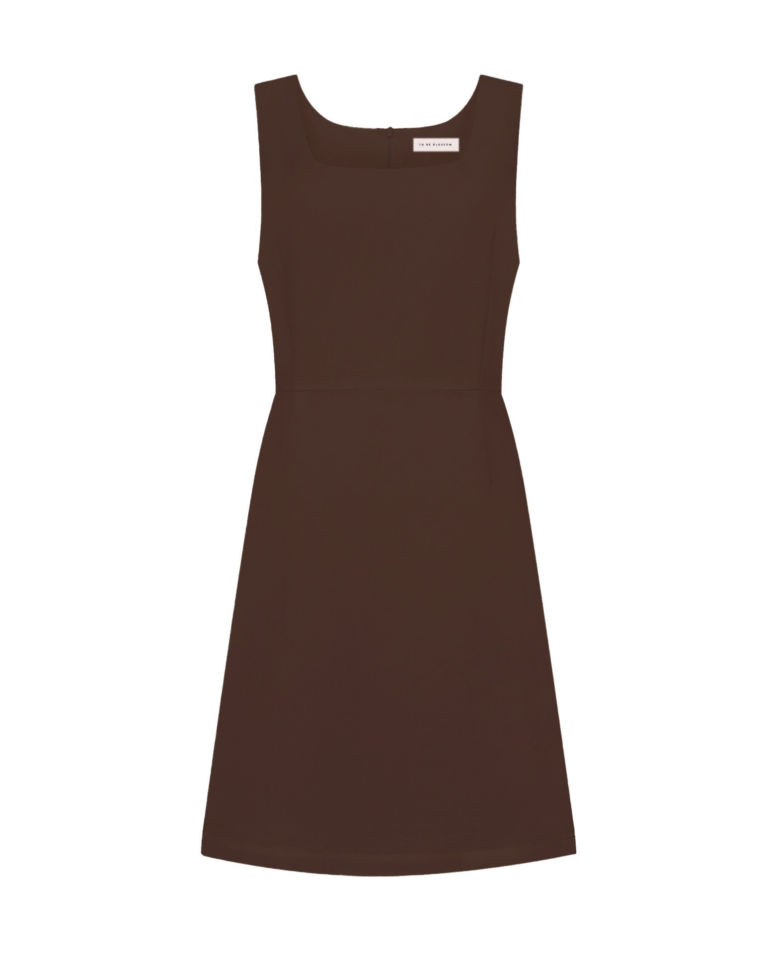 Brown linen dress