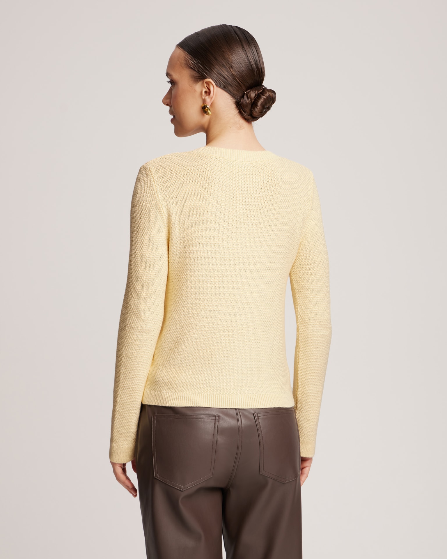 light yellow cardigan, Yellow — photo 3