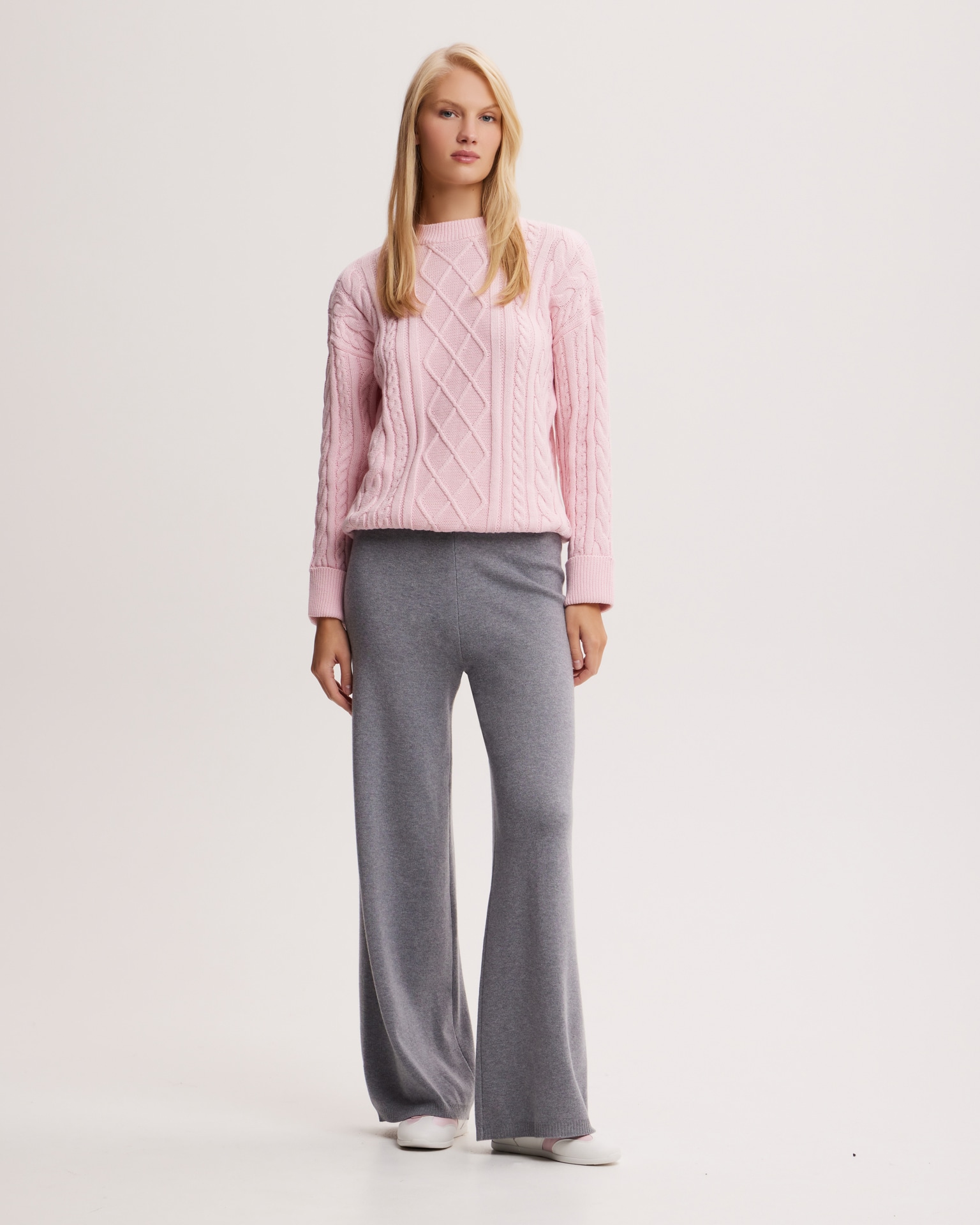 Textured pink jumper