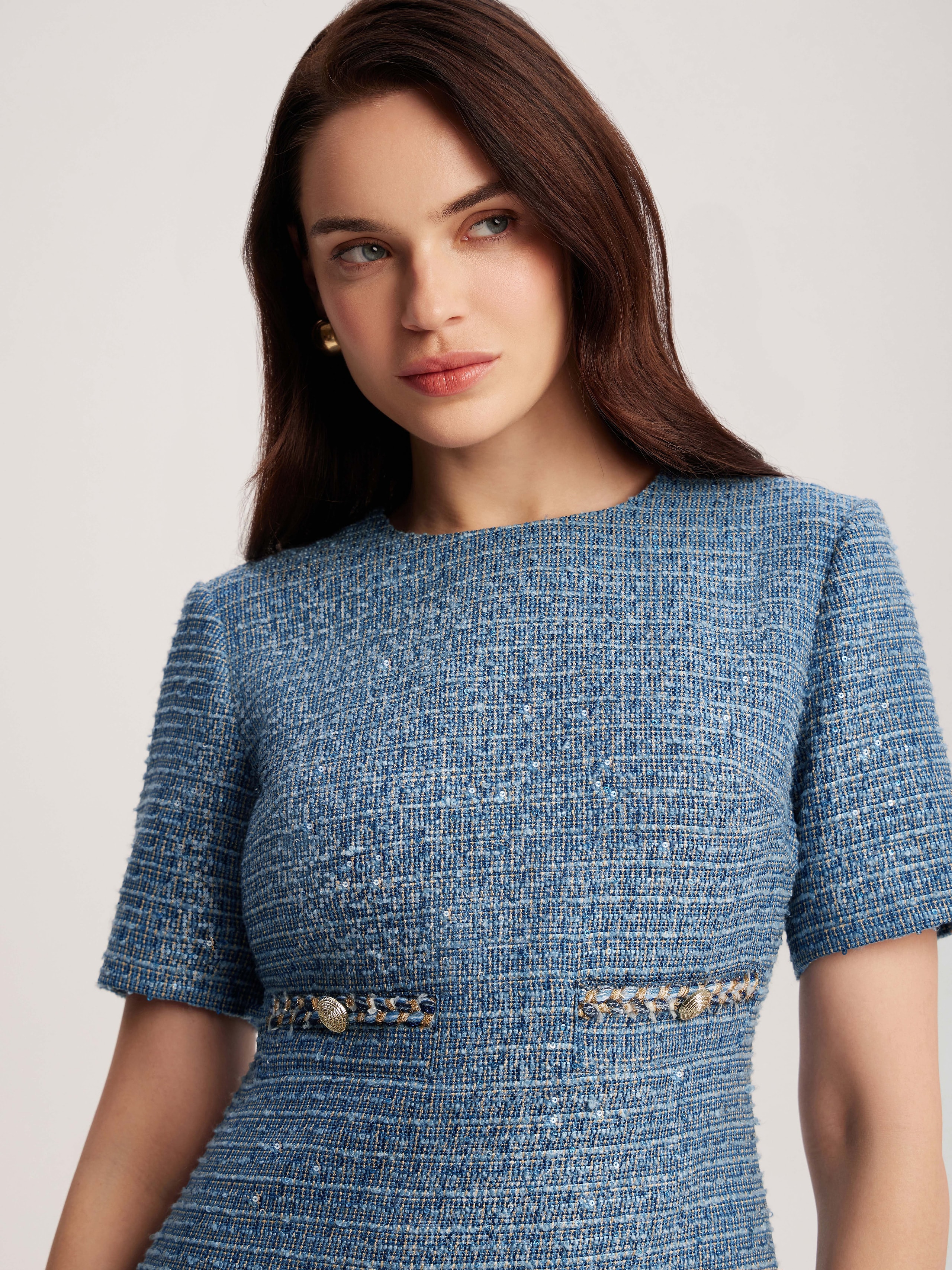 Tweed dress, Blue — photo 5