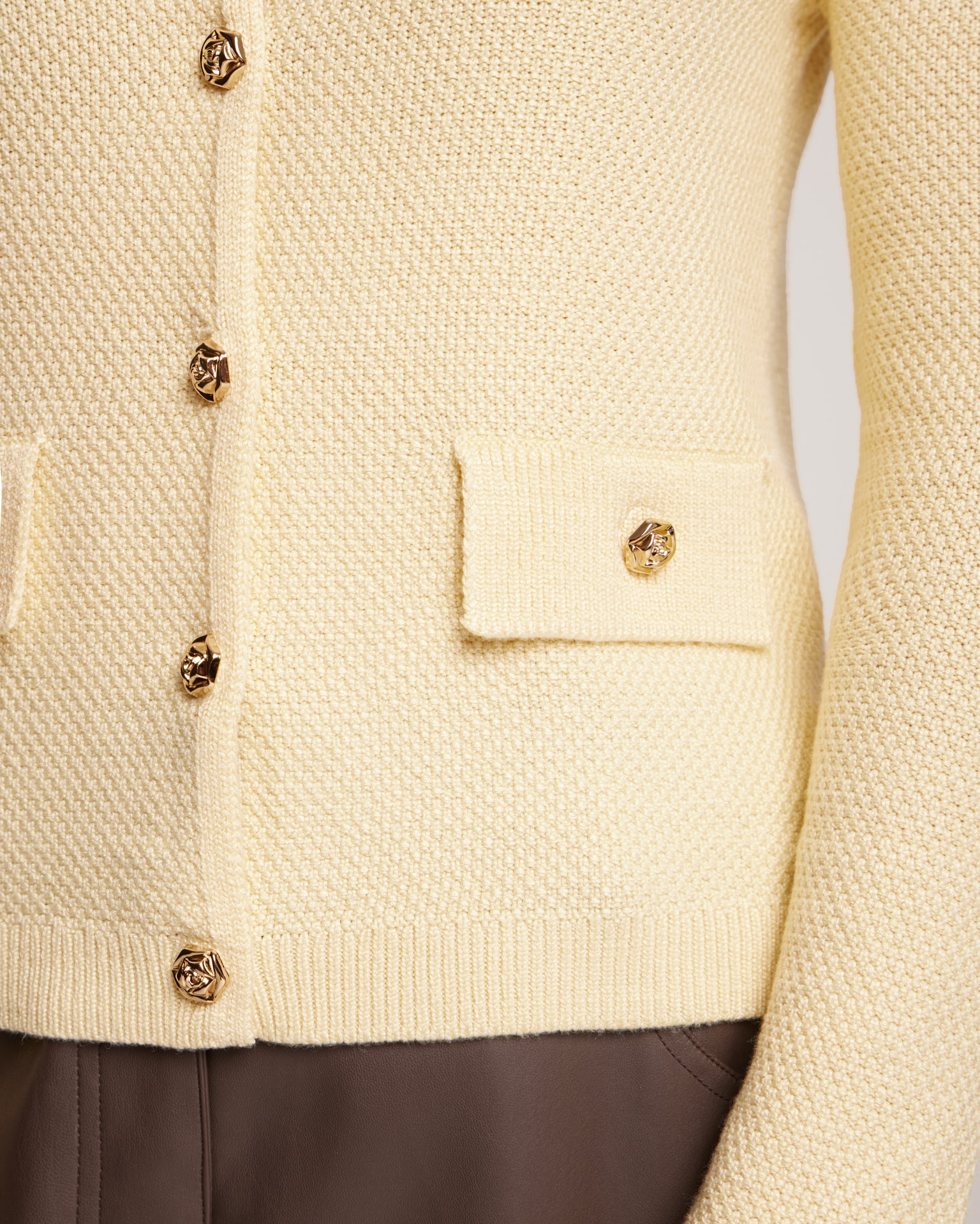 light yellow cardigan, Yellow — photo 7