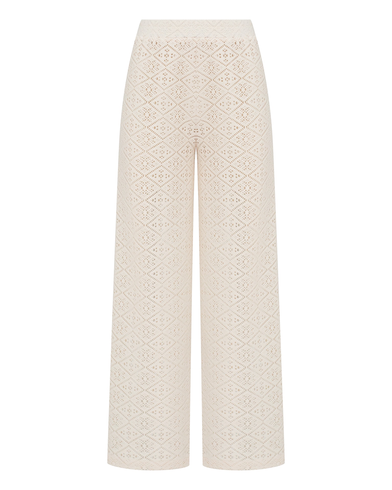 Suit with crochet trousers, Beige — photo 10