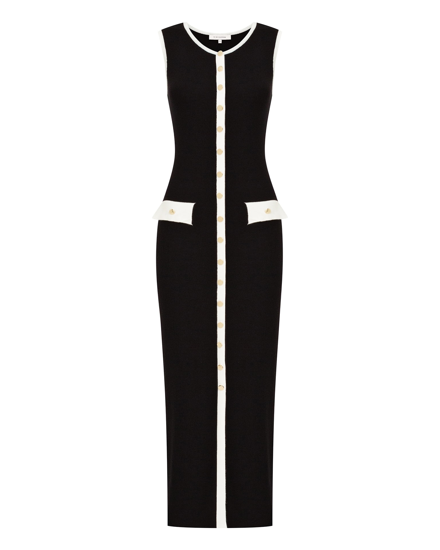 Sleeveless midi dress, Black — photo 6