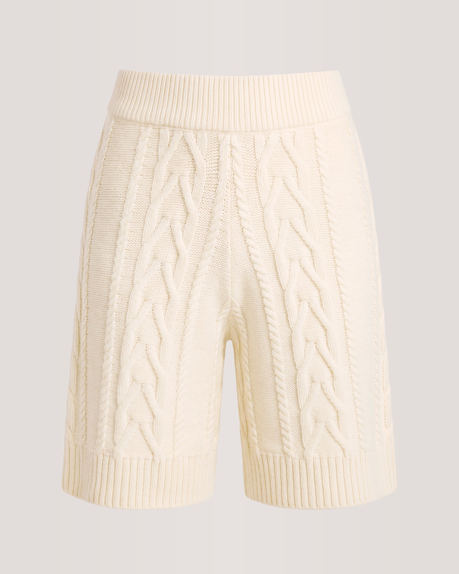 Knitted suit with shorts, Milk — photo 2