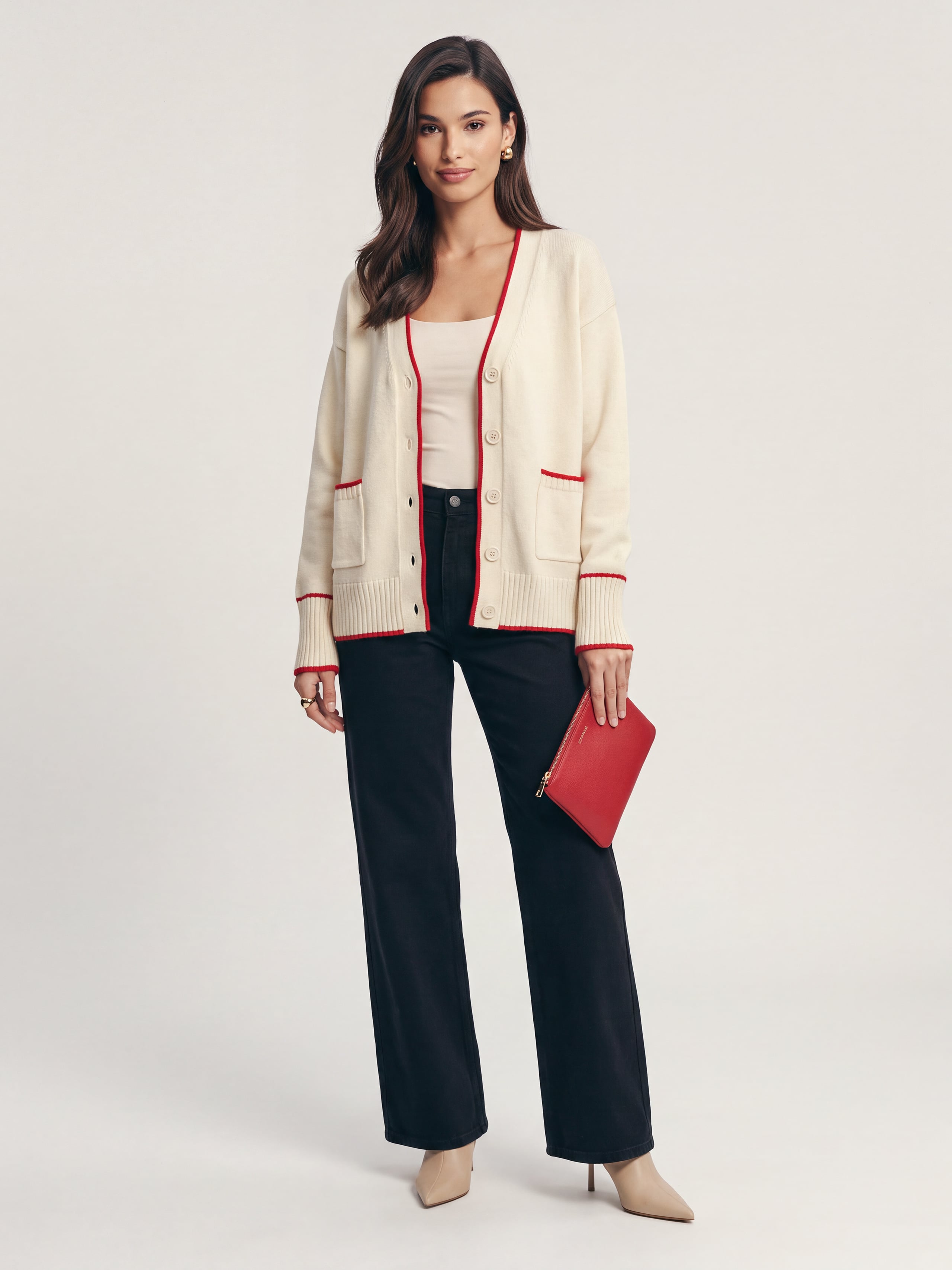 Milk-colored cardigan