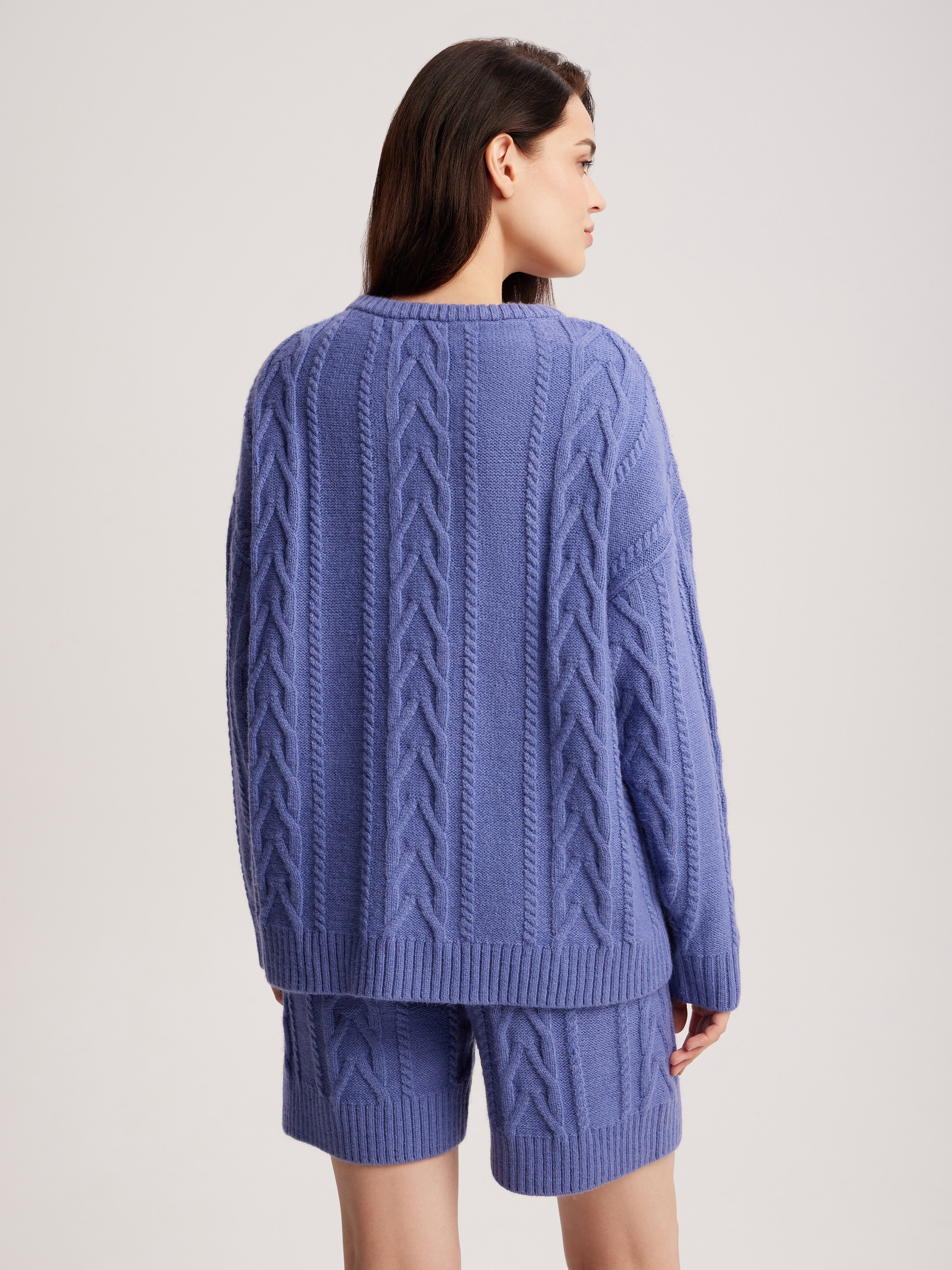 Knitted suit with shorts, Blue — photo 13