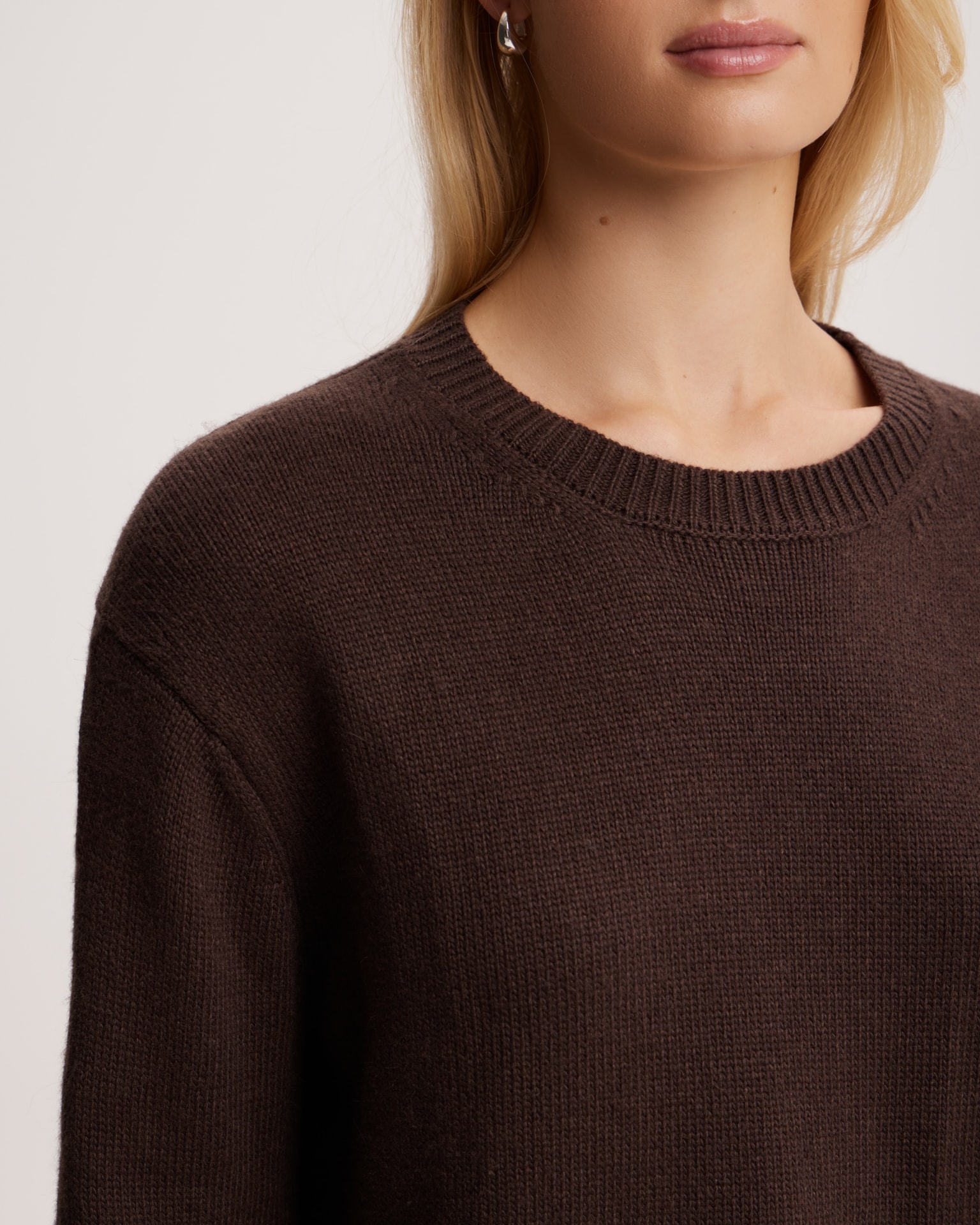 Oversize jumper in chocolate brown, Brown — photo 7