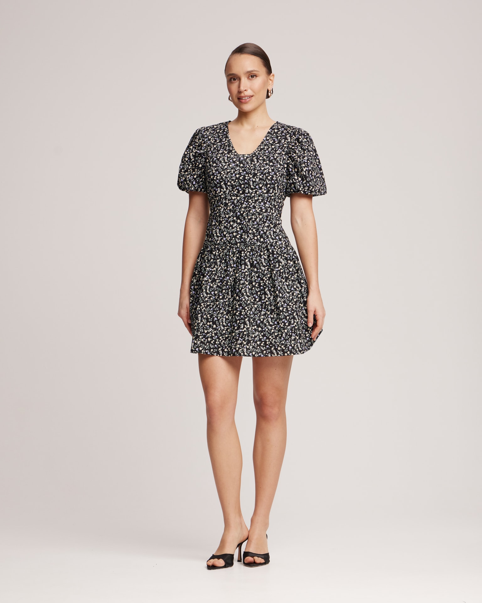 Floral Dress, Black
