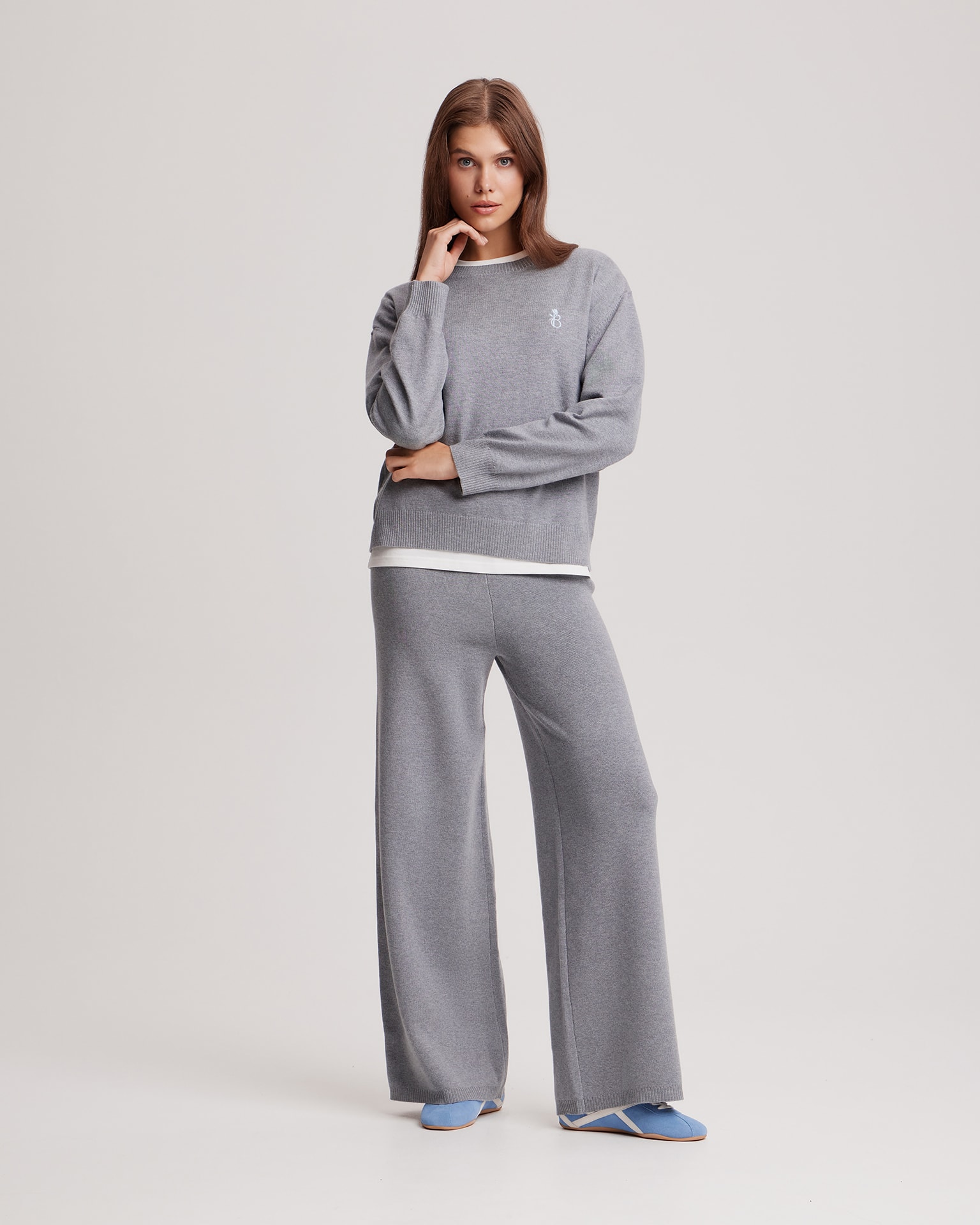 Grey knitted set, Grey — photo 2