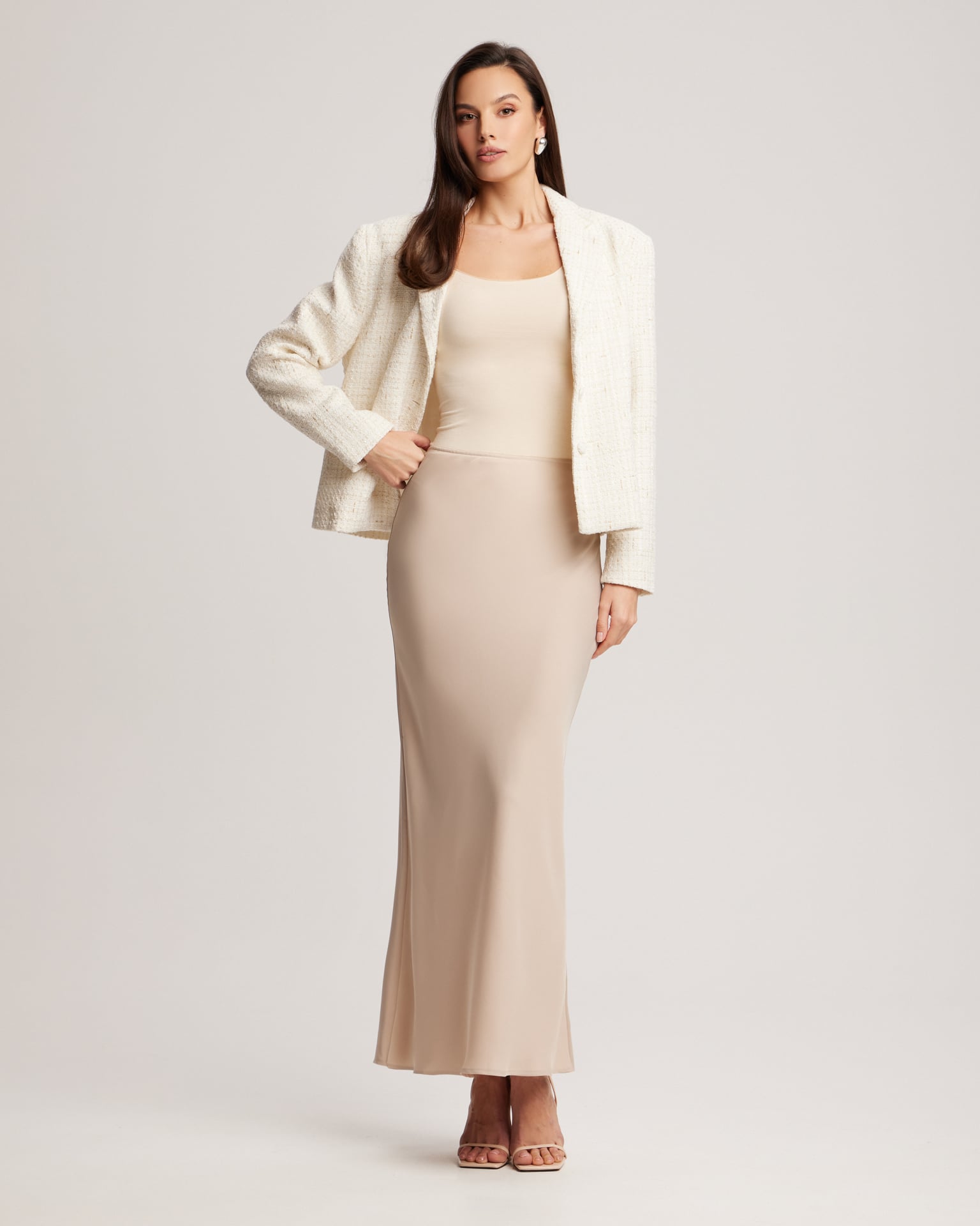 Beige maxi skirt