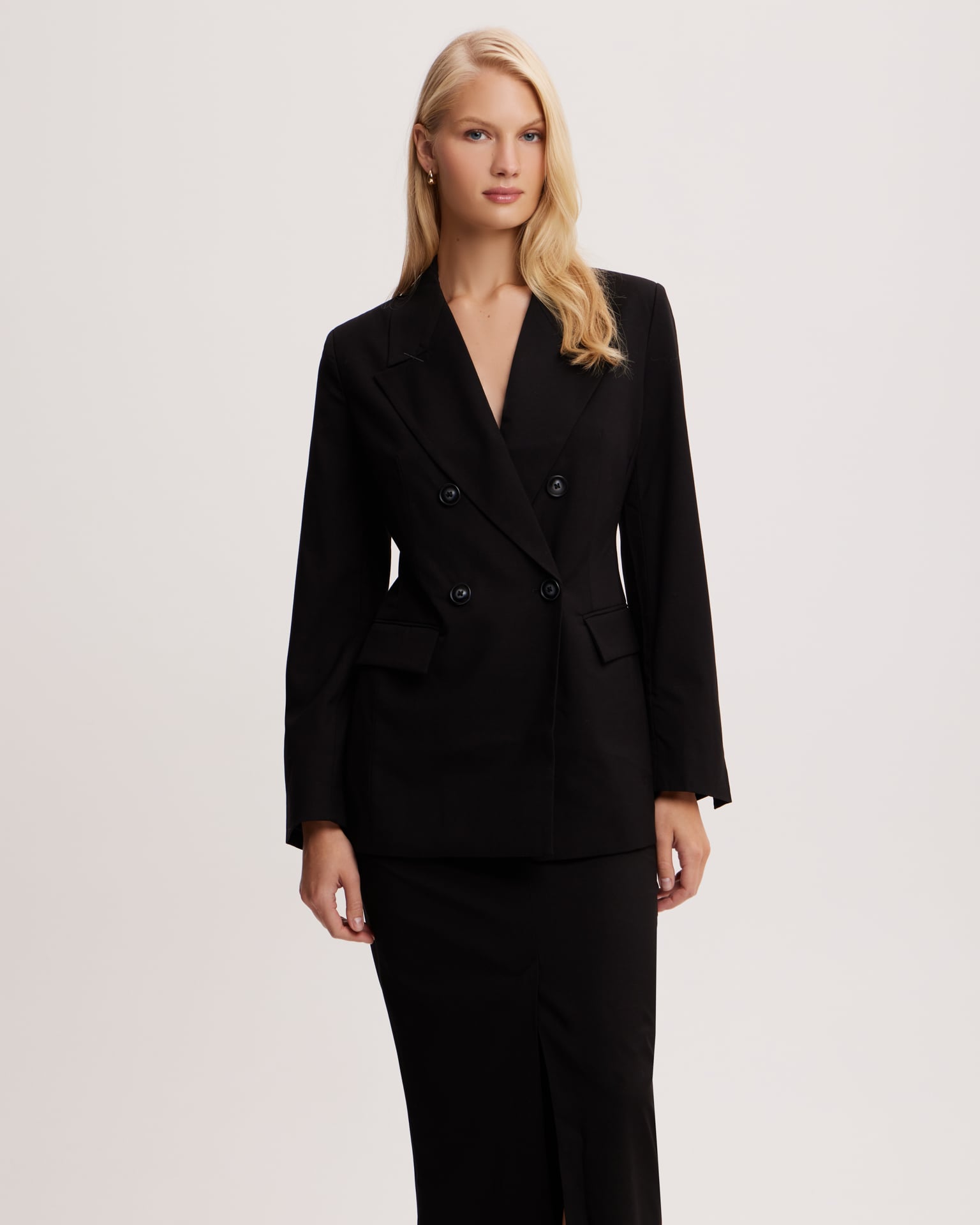 Double-breasted tailored blazer