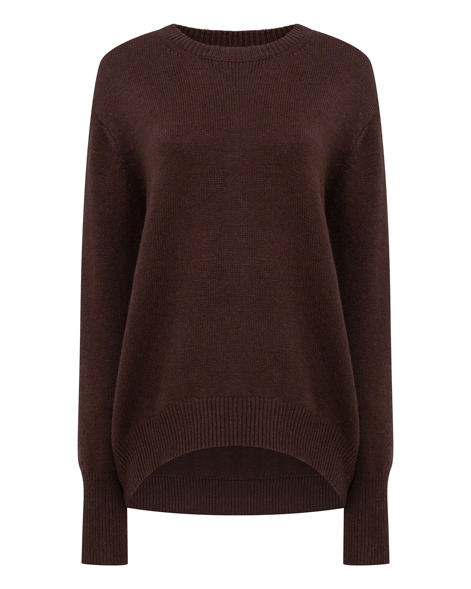 Oversize jumper in chocolate brown, Brown — photo 8