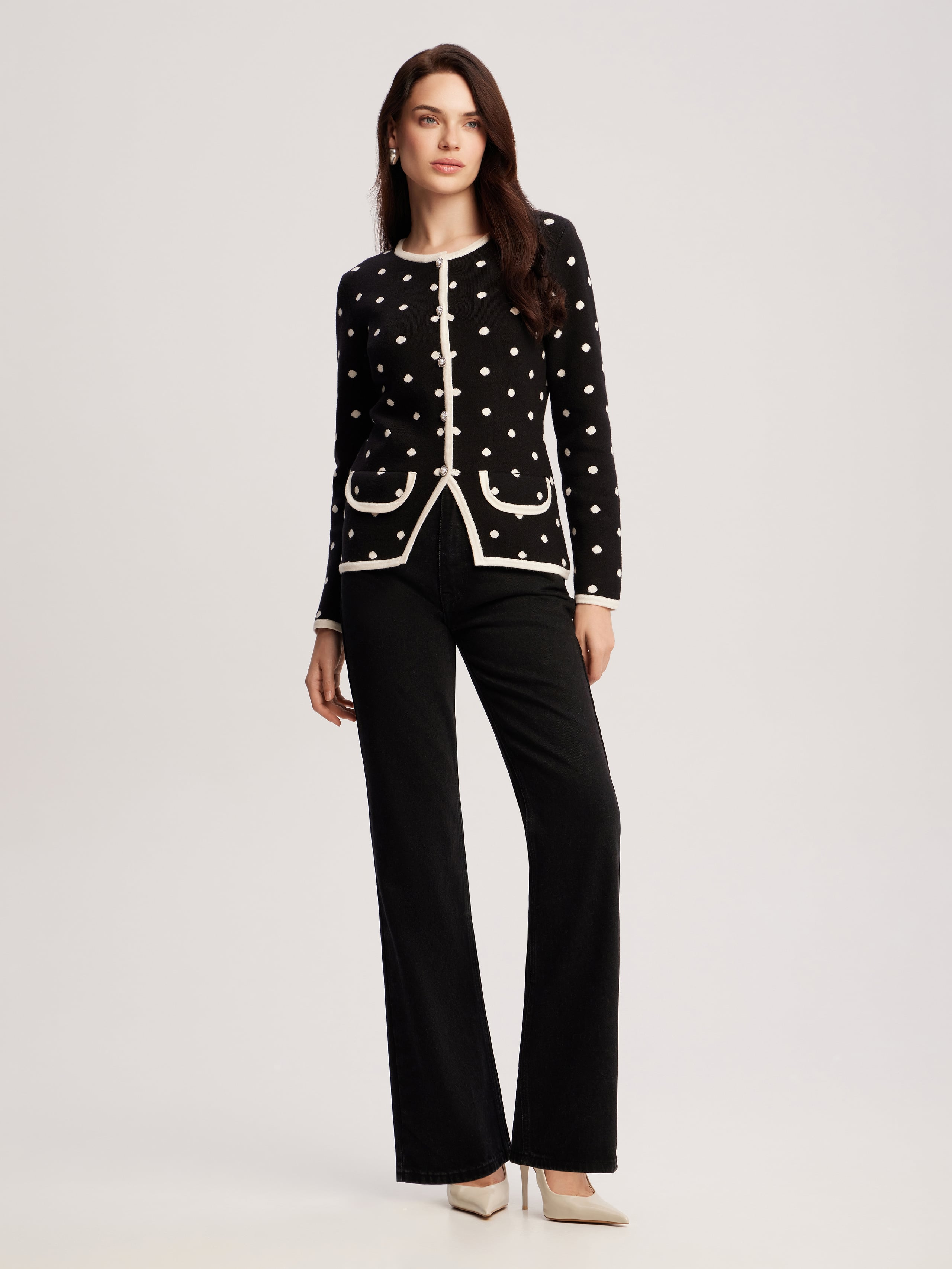 Polka dot cardigan