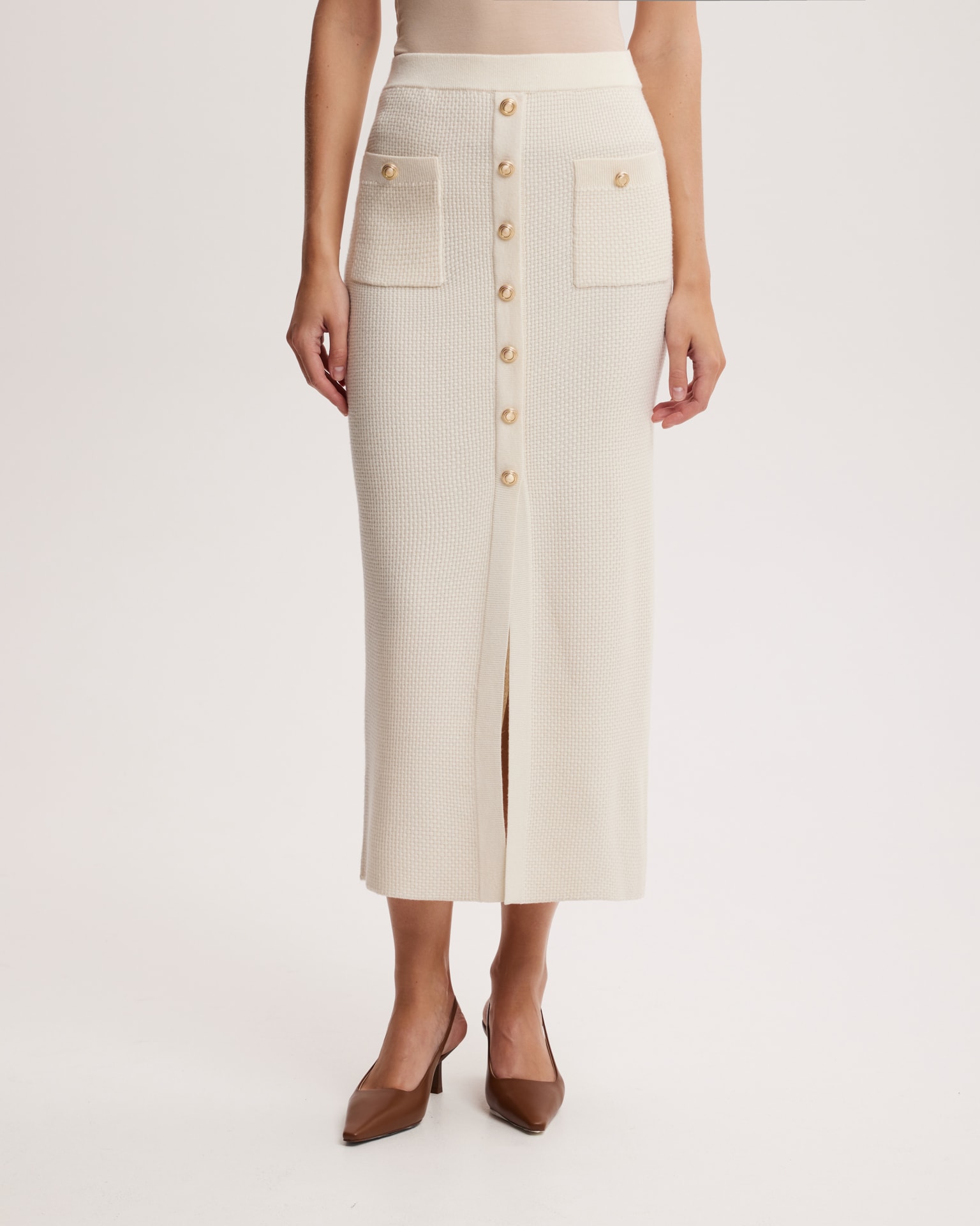Midi skirt, Milky — photo 4