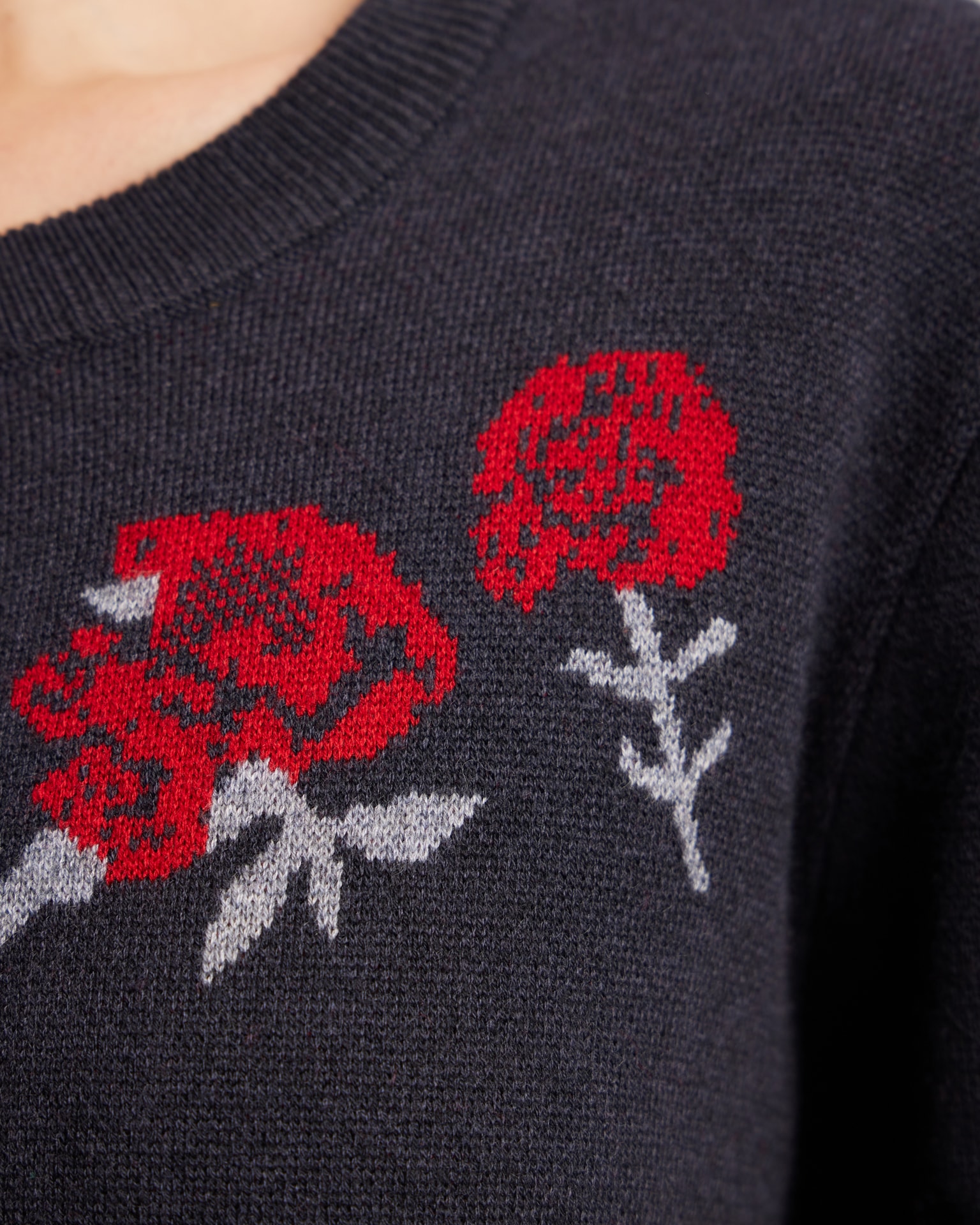 Cardigan with a round neck, Graphite — photo 7