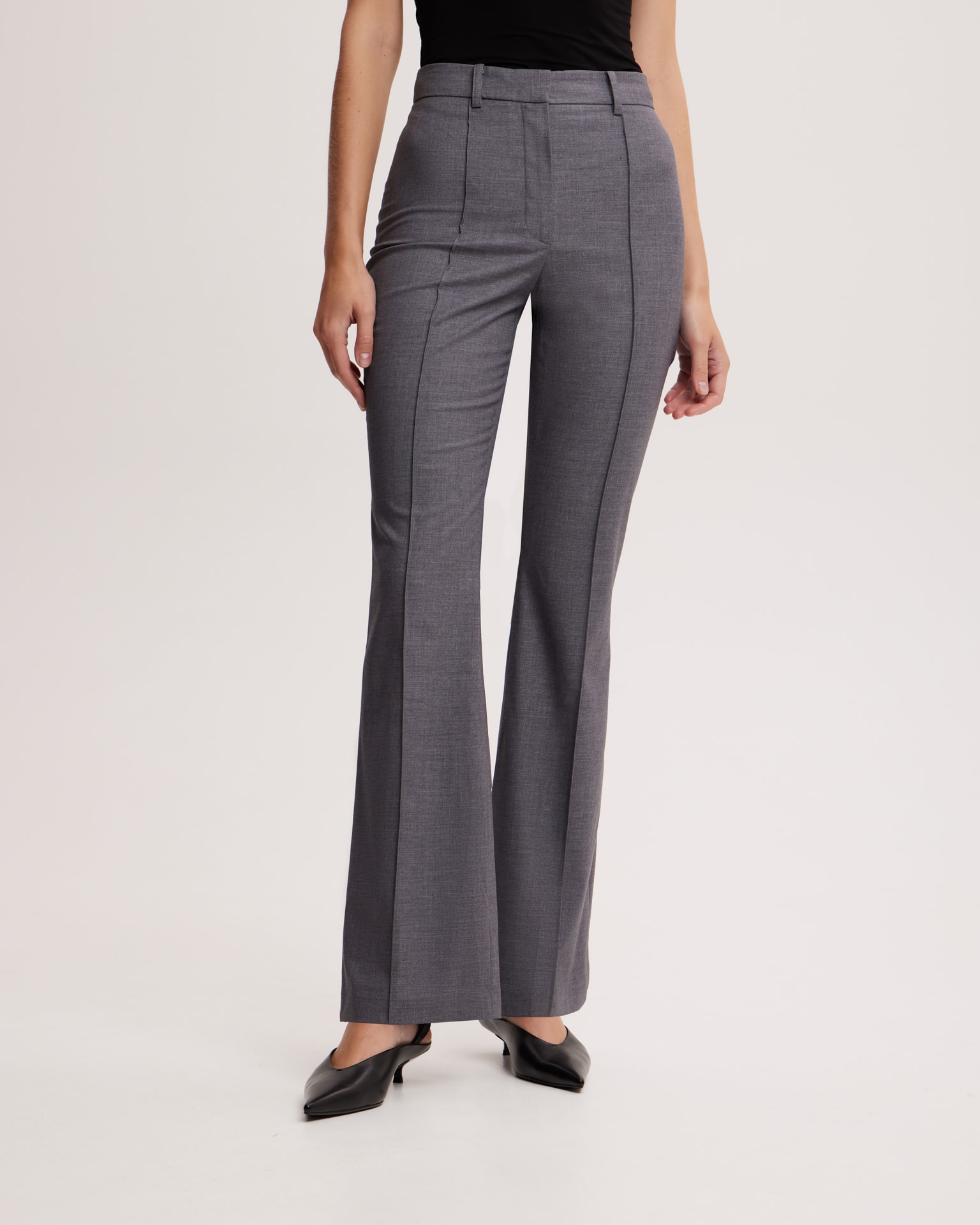 Flared trousers, Grey — photo 4
