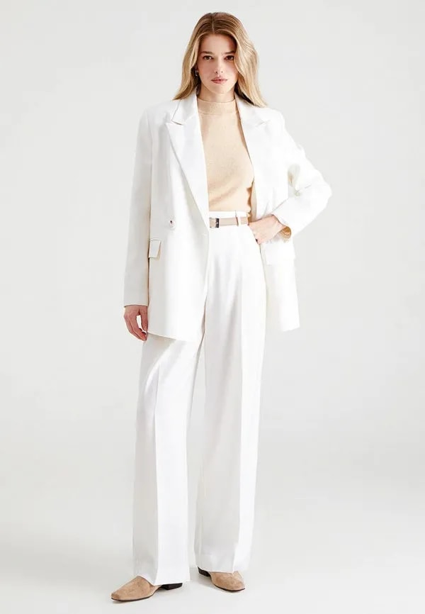 Loose-fit jacket, Milky