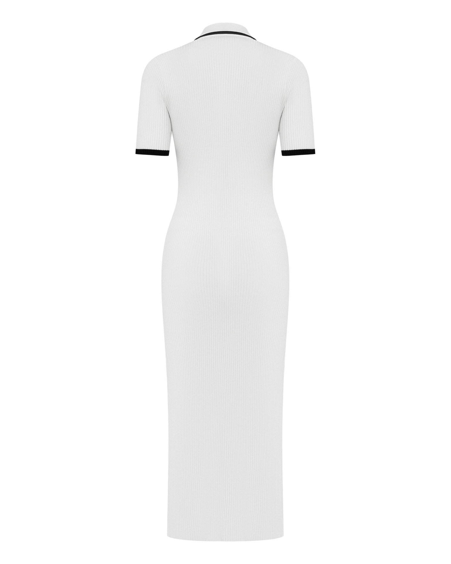 White knit midi dress, White — photo 6