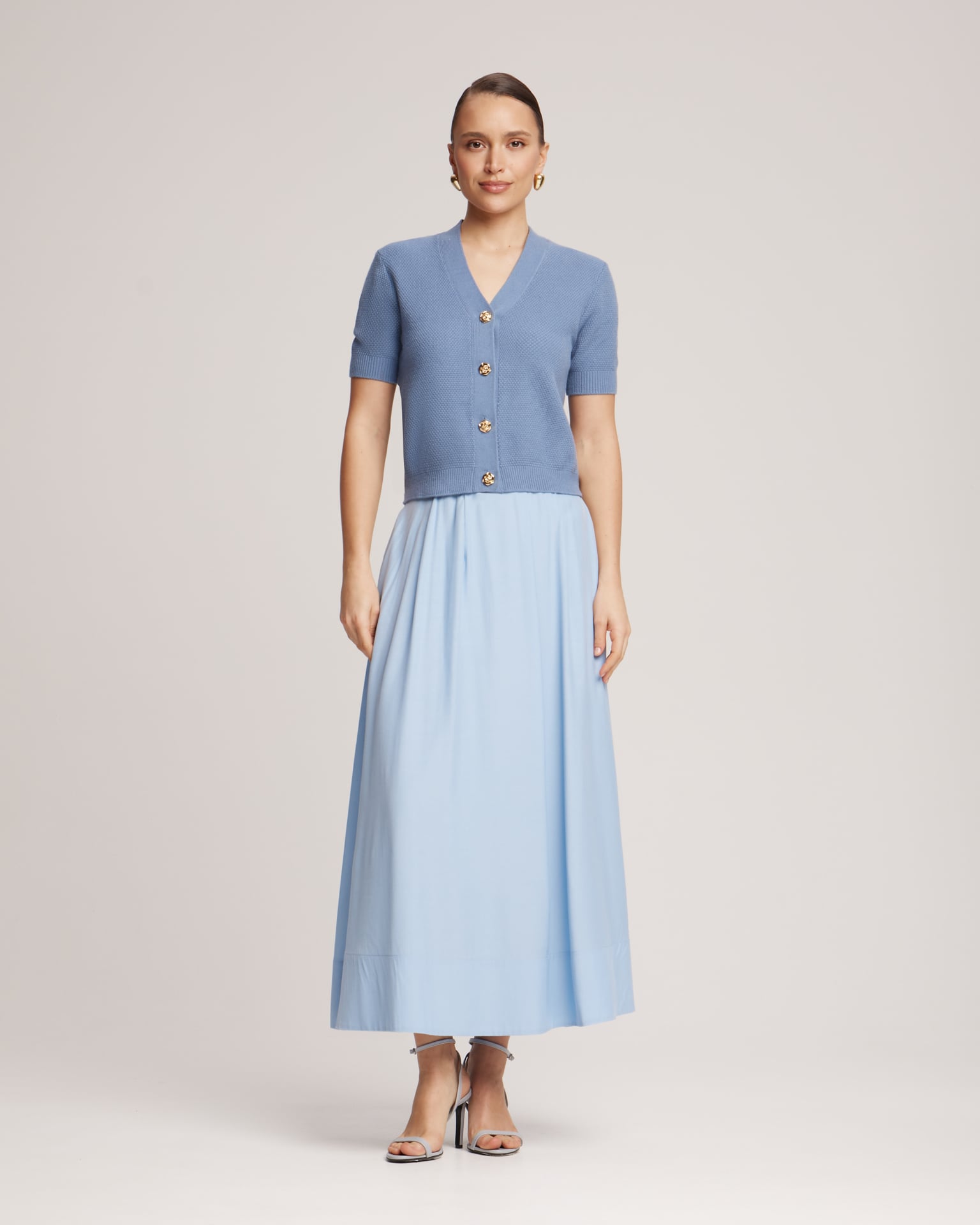 Flowing midi skirt