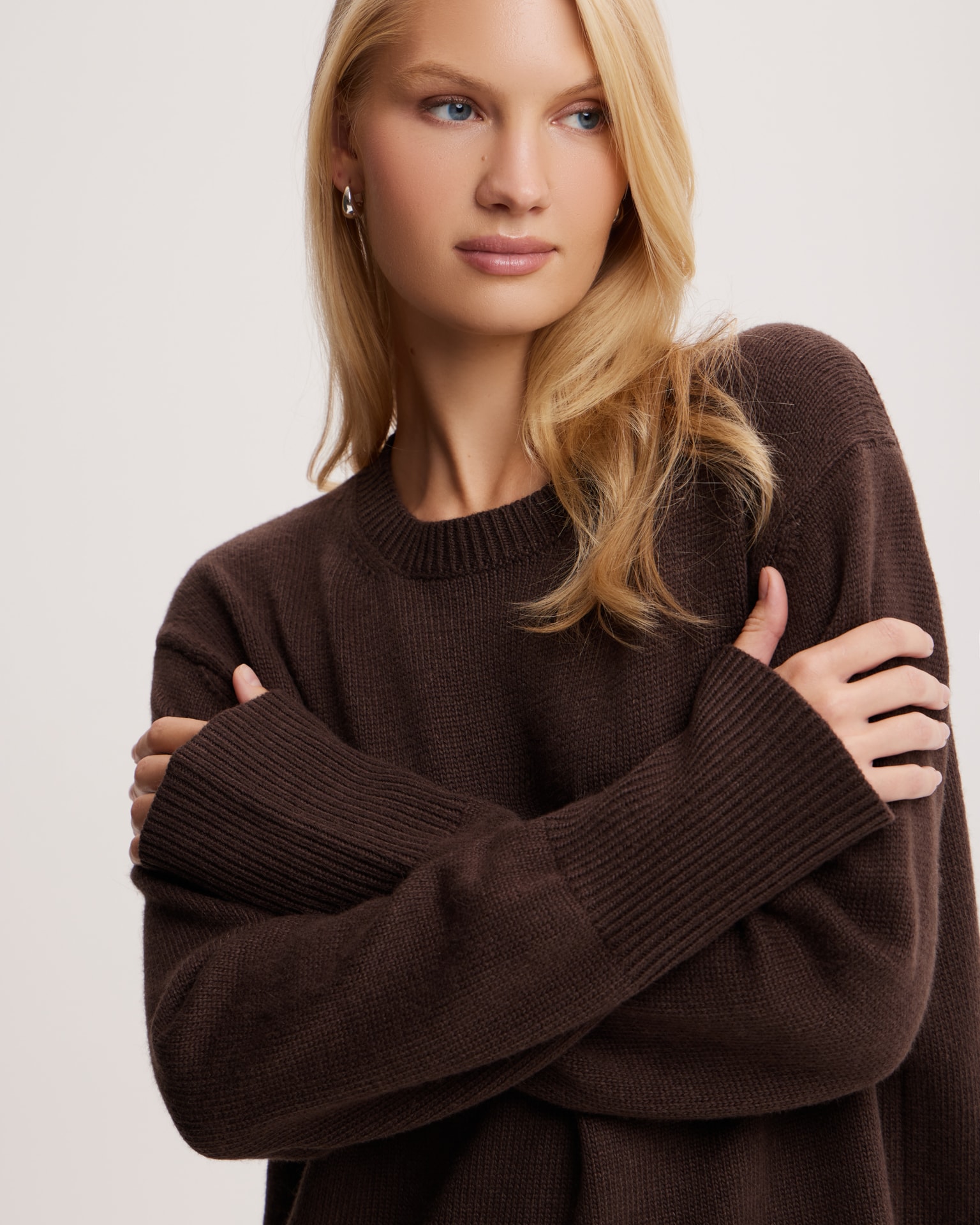 Oversize jumper in chocolate brown, Brown — photo 6