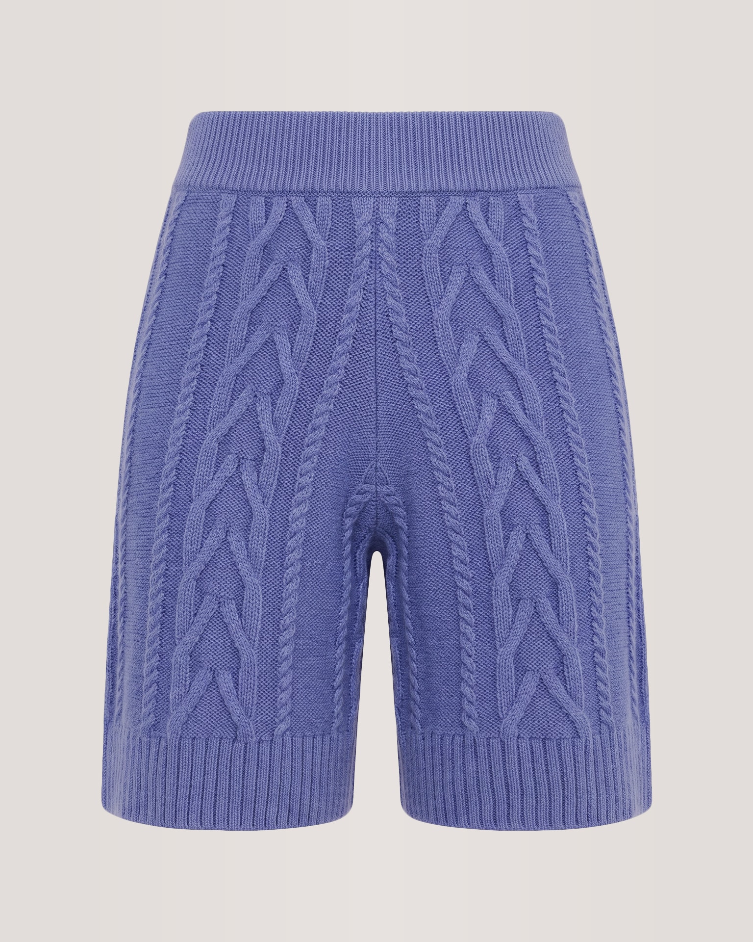 Knitted suit with shorts, Blue — photo 5