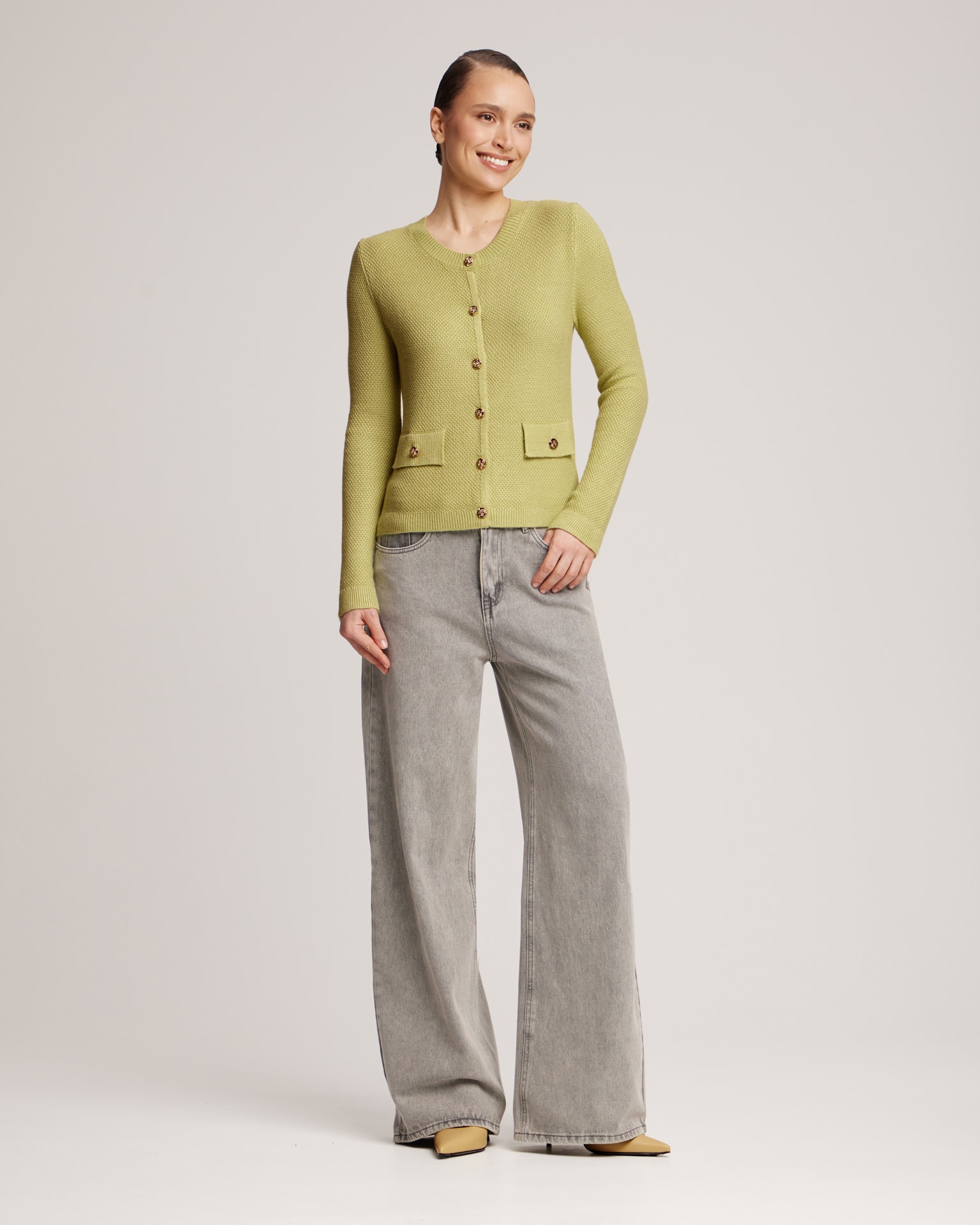 Green cardigan, Green — photo 3