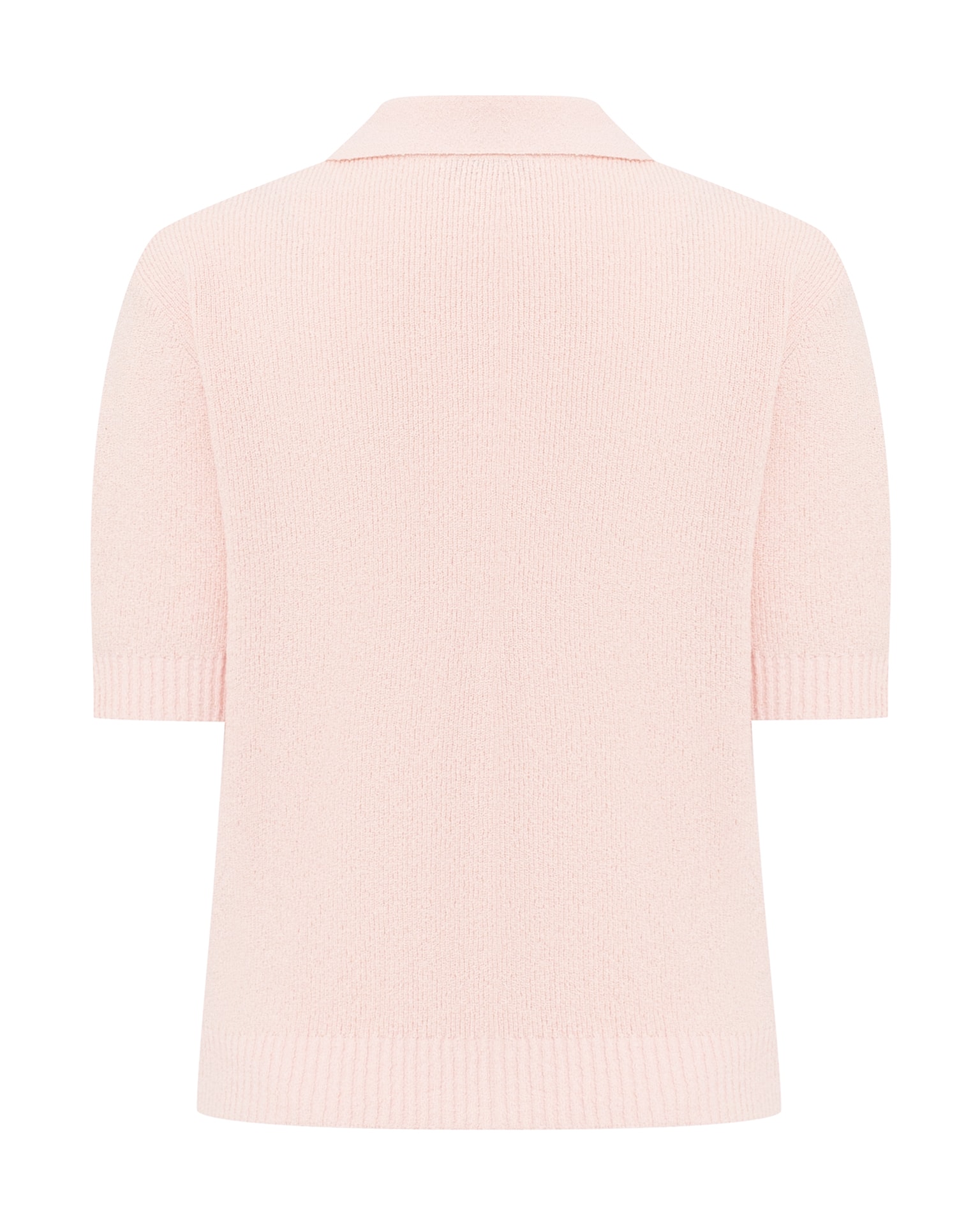 Polo jumper made of boucle yarn, Pink — photo 7